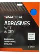 Pacer Wet & Dry Long Lasting Abrasive Sheet 400 Grit 5 Pack