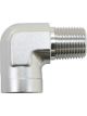 Aeroflow 90 Degree NPT Female to Male NPT Fitting 1/8 Inch Silver