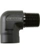 Aeroflow 90 Degree NPT Female to Male NPT Fitting 1/4 Inch Black