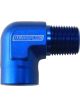 Aeroflow 90 Degree NPT Female to Male NPT Fitting 3/4 Inch Blue