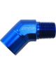 Aeroflow 45 Degree NPT Female to Male NPT Fitting 1/2 Inch Blue
