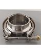 Aunger Exhaust V Band Clamp 2.5in SS304 Including Flanges Single Pack
