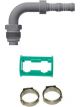 Burgaflex Fitting 90 Deg #8 MOR w/ Clamp and Holder