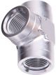 Aeroflow NPT Female Pipe Tee 3/8 Inch Silver