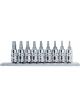 SP Tools Socket Rail 1/4in Drive Torx 9Pc Length 37mm