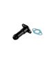 Turbosmart 38.1mm 10AN 75mm Extended Oil Drain Black
