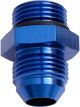 Aeroflow Straight AN Male Flare Adapter to ORB -16AN to -16 ORB Blue