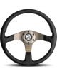 Momo Tuner Steering Wheel Black Leather Trim 350mm