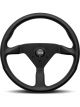 Momo Montecarlo Steering Wheel Black Leather Black Stitch 350mm