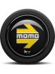 Momo Horn Button Arrow Polished Black/Yellow Round Lip 1P