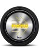 Momo Horn Button Arrow Shiny Silver/Yellow Flat Lip 2P