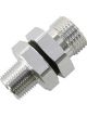 Aeroflow ORB to NPT Coupler -10 ORB to 3/8 Inch NPT Silver