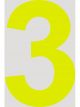 Raceworks 15cm Day Glo Number 3 Cams Approved