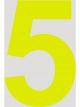 Raceworks 15cm Day Glo Number 5 Cams Approved