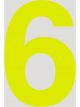 Raceworks 15cm Day Glo Number 6 Cams Approved