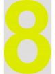 Raceworks 15cm Day Glo Number 8 Cams Approved