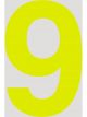 Raceworks 15cm Day Glo Number 9 Cams Approved