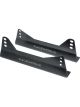 Raceworks 125mm Black Carbon Steel Seat Mounts Pair Fia Approved