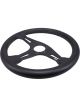 Raceworks 350mm Leather Steering Wheel Flat w/ Grey Stitching