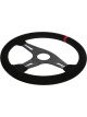 Raceworks 350mm Suede Steering Wheel Flat w/ Black Stitching