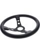 Raceworks 350mm Leather Steering Wheel Dished w/ Black Stitching