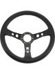 Raceworks 350mm Leather Steering Wheel Dished w/ Grey Stitching