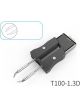 Atten 100W Integrated Heater 1.3mm Chisel Bent Tweezer Tip For GT