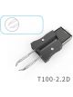 Atten 100W Integrated Heater 2.2mm Chisel Bent Tweezer Tip For GT