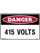 Brady Danger 415 Volts Small Stick On Labels 90x125mm Pack 5
