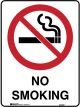 Brady Prohibition Sign No Smoking 600x450mm Polypropylene