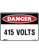 Brady Danger Sign 415 Volts 300x225mm Metal