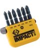 CK Tools Blue Steel Impact Screwdriver Bit - PH Set of 6