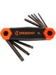 Crescent 8 Pc Folding Torx Dual Material Key Set