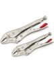 Crescent Curved Jaw Locking Pliers with Wire Cutter 2 Pc