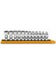 Gearwrench 12 Pc 1/4in Drive 6 Point Flex Metric Socket Set