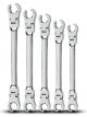 Gearwrench 5 Pc Flex Head Flare Nut SAE Wrench Set