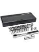 Gearwrench 21 Pc 3/8in Drive Pass-Thru 6 Point SAE/Metric Tool Set