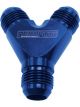 Aeroflow Y-Block -6AN Inlet/Outlets Blue