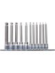 Kincrome Ball-End Hex Socket Set Long Series 11Pc 1/4 & 3/8 Drive Metric