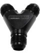 Aeroflow Y-Block -10AN Inlet/Outlets Black