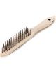 Lessmann Hand Brush 4 Rows Steel Wire Stainless ROF Straight 0.35mm