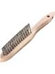 Lessmann Weld Brush 3 Rows Steel Wire Stainless ROF Straight 0.35mm