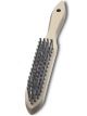 Lessmann Hand Brush 4 Rows Steel Wire STA Straight 0.35mm High 32mm