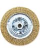Lessmann Single Disc Brush 115mm M14 Brass-Plated Steel Wire Trim
