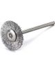 Lessmann Mini Wheel Brush 3mm Shank 19mm Steel Wire STH Crimped