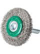 Lessmann Wheel Brush 6mm Shank 40x12mm Steel Wire ROF Crimped 0.20mm