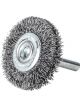 Lessmann Wheel Brush 6mm Shank 50 x 15mm Steel Wire STA Crimped 0.15mm