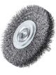 Lessmann Wheel Brush 6mm Shank 60 x 18mm Steel Wire STA Crimped 0.30mm