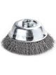 Lessmann Cup Brush Dia 75mm Steel Wire STA Crimped 0.35mm Thread M14