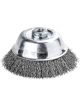 Lessmann Cup Brushes 75mm Steel Wire STA Crimped 0.35mm Thread M14